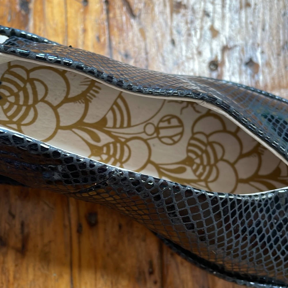 Fly London Yala Wedge patent-black snake print size 38 - Picture 5 of 6
